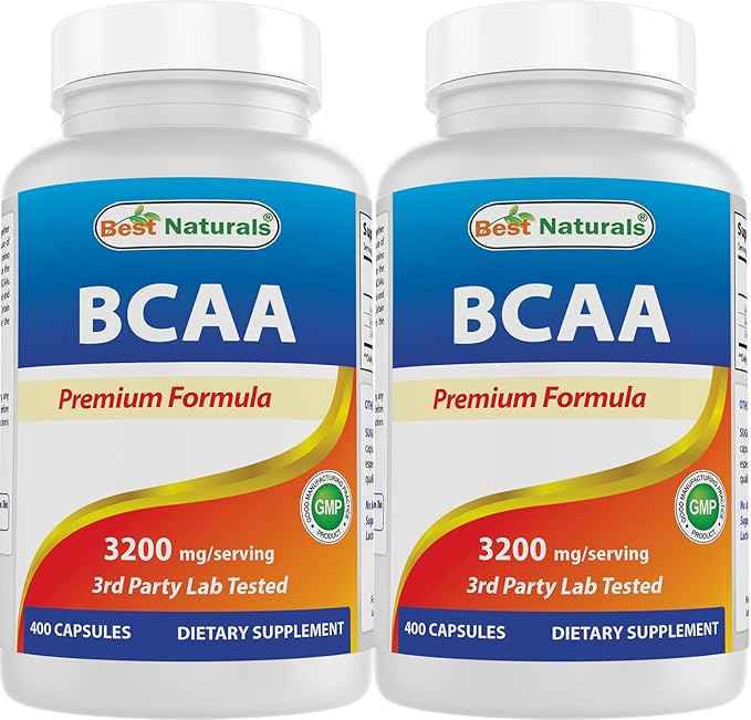 Best Naturals BCAA 3200 mg per Servings 400 Capsules (Pack of 2)
