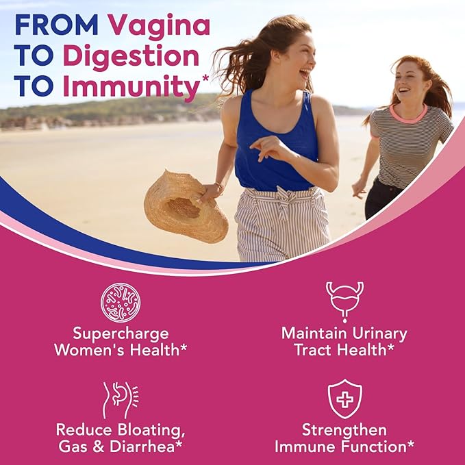 Probiotic Bundle 4-in-1 Feminine Probiotic (30ct) &amp Supreme Restore Probiotic (60ct) 2 Packs Cranberry Vaginal Support GI Tract Balance Vegan Non-Dairy