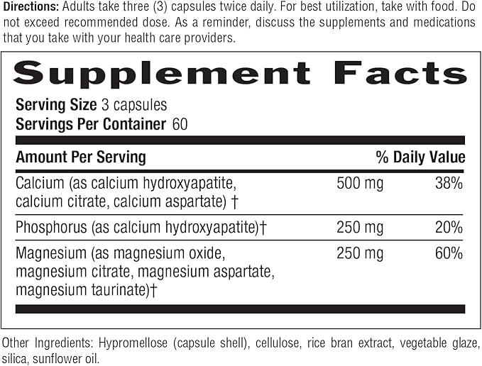 Country Life Target-Mins Calcium Magnesium Complex - 500mg Calcium 250mg Magnesium Gluten-Free Supplement for Bone Health