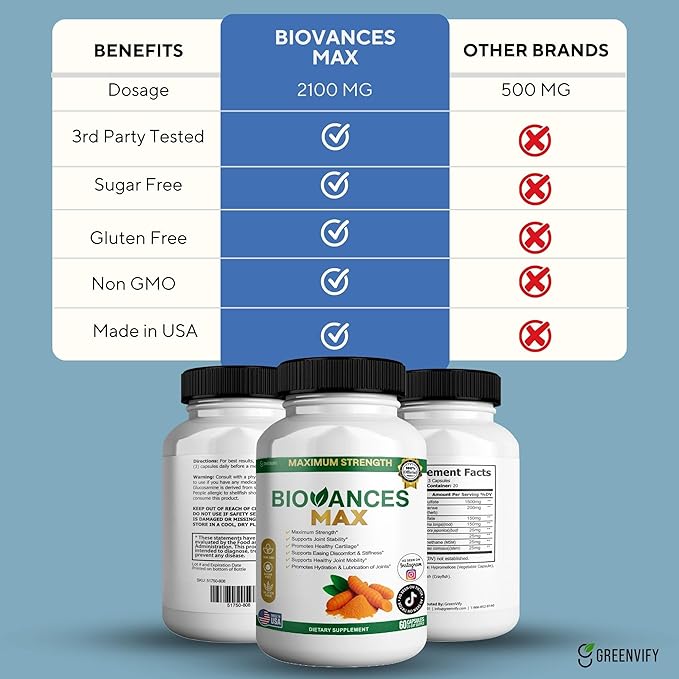 Bioances Max Joint Support Supplement Glucosamine (3)