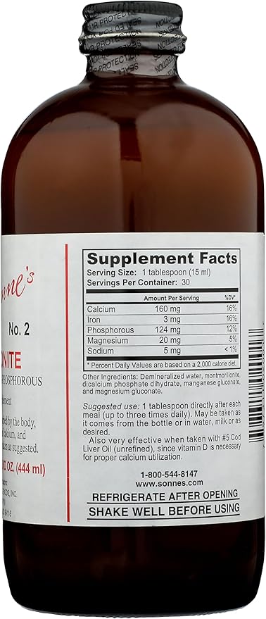 Sonne's Calphonite Liquid Calcium Phosphorus 15 Fluid Ounce