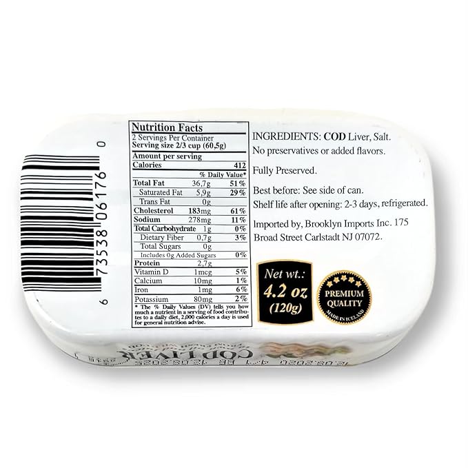 Belveder Wild Cod Liver 120g Can From Iceland (6 - PACK)