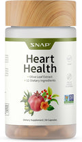 Snap Supplements Heart Health Support Supplement - Botanical Support for Heart Health Healthy Circulation and Nitric Oxide Levels 30-Day Supply 90 Capsules (Packaging May Vary)