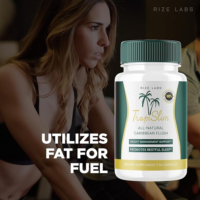 (Official 3 Pack) Tropislim Tropislim All Natural Caribbean Flush Weight Loss Supplement Tropislim Slimming Capsules for Women Healthy Lifestyle + Leaner Physique Tropical Reviews (180 Capsules)