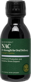 Global Healing Pure Liquid Microsomal NAC Supplement N-Acetyl-Cysteine 650mg for Glutathione Production Liver Support &amp Detox Antioxidant &amp Immunity NAC 600mg Alternative Liquid Drops (3.4