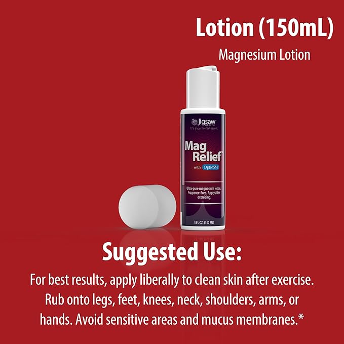 Jigsaw Health Bundle | Adrenal Cocktail 60 Servings (Jar) and MagRelief 5 Ounces (Lotion)