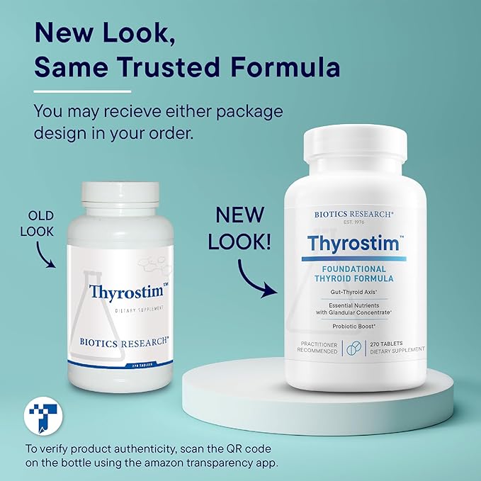Biotics Research Thyrostim™–Endocrine &amp Thyroid Support for Women &amp Men–Supplement Balance Thyroid Hormones Supports Thyroid Gland Boost Metabolism Aid Digestion &amp Nervous System–270 Ta
