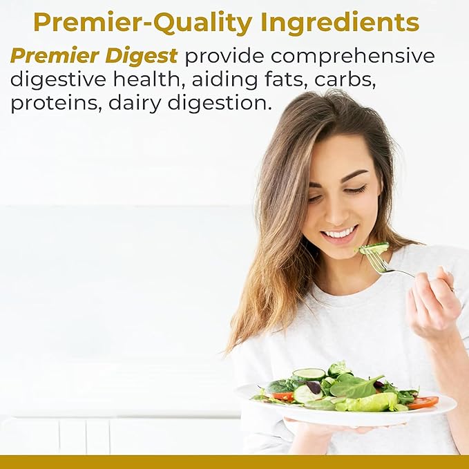 Premier Research Labs Active Digestive Enzymes with Probiotic and Prebiotics - Promotes Full-Spectrum Digestive Support - with Amylase Protease &amp Lipase 60 Plant-Sourced Capsules