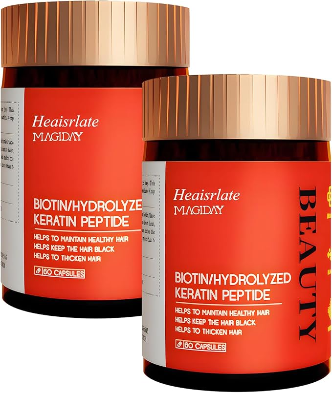 High Potency Biotin Supplement 11000mcg for Hair Growth Skin Health &amp Nail Strength - with MELATINE Hydrolyzed Keratin 200mg Hyaluronic Acid 100mg &amp Hair Health Complex Formula