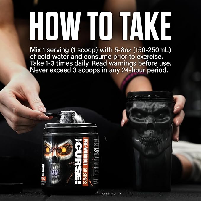 JNX SPORTS The Curse! Watermelon Flavor Pre Workout Powder with Creatine – Extreme Energy Preworkout for Men &amp Women – 30 Servings – L Citrulline Beta Alanine &amp Caffeine for Pump Strength &a