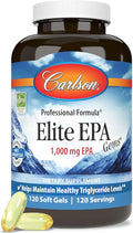 Carlson - Elite EPA Gems 1000 mg EPA Fish Oil Wild-Caught Norwegian Fish Oil Sustainably Sourced Helps Maintain Healthy Triglyceride Levels 120 Softgels