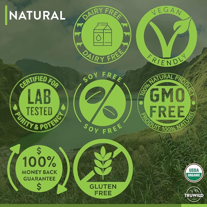 TruWild Greens Superfood Cucumber Powder with 22+ Greens &amp Anti-Oxidants Delicious Green Juice Powder Natural Immune Stress Digestion Support 30 Servings Per Tub (Cucumber Mint)