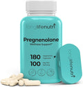 Brain &amp Hormone Support Pregnenolone - 180 Veggie Caps for Enhanced Memory Focus &amp Vitality - Made in USA
