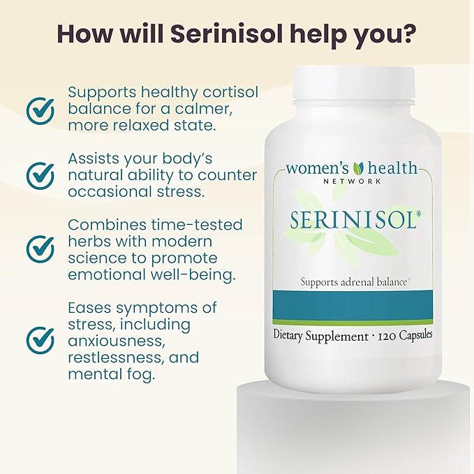 Women's Health Network Serinisol™ - Cortisol Control - Stress Management and Adrenal Support (1 Bottle)