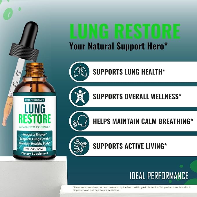 Lung Restore Drops Official LungRestore Supplement Droppers - Maximum Strength All Natural Lung Cleanse &amp Health Support Advanced Liquid Formula for Healthy Flow Comfort &amp Detox Reviews (2