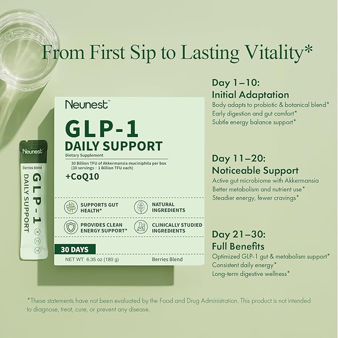7-in-1 Akkermansia Prebiotic – GLP-1 Supplement for Weight Loss Appetite Suppressant for Women &amp Men with Beet Root CoQ10 Acai | Daily Gut&amp Metabolic Wellness Berry Flavor Stick Packs