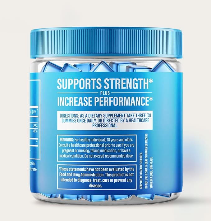 Creatine Monohydrate Gummies with 5g Creatine Monohydrate for Men and Women - Strength Endurance Muscle Micronized Clean HCL Creatine Instantized Creatina Monohidratada en Polvo USA (90 Gummies)