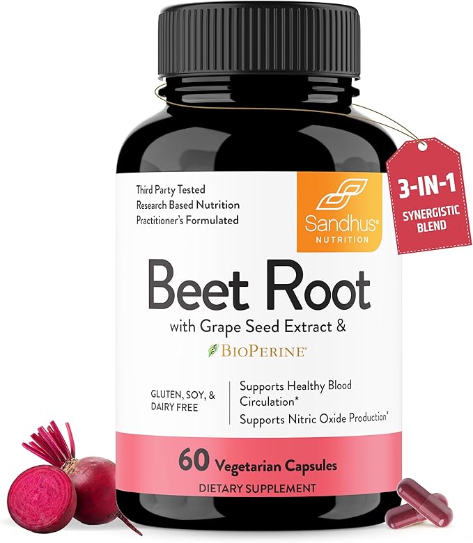 Sandhu's Mullein Drops for Lungs Bundle with Beetroot Powder Capsules | Supports Immune Health &amp Overall Wellness for Men &amp Women