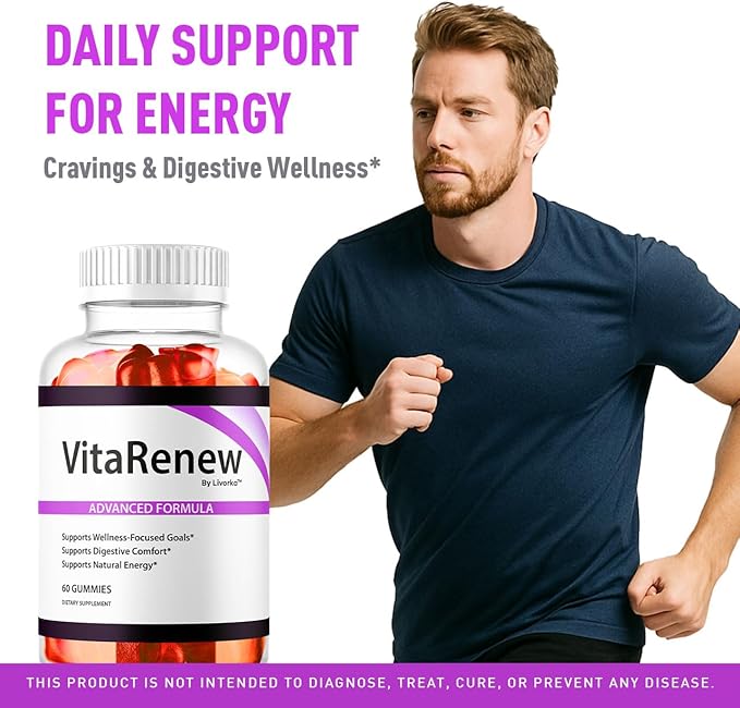(5 Pack) VitaRenew Gummies - Original VitaRenew Advanced 1050MG Formula - Maximum Strength Supplement Gummy Official Formula Vita Renew All Natural Overall Wellness Support 300 Gummies for 5 Months