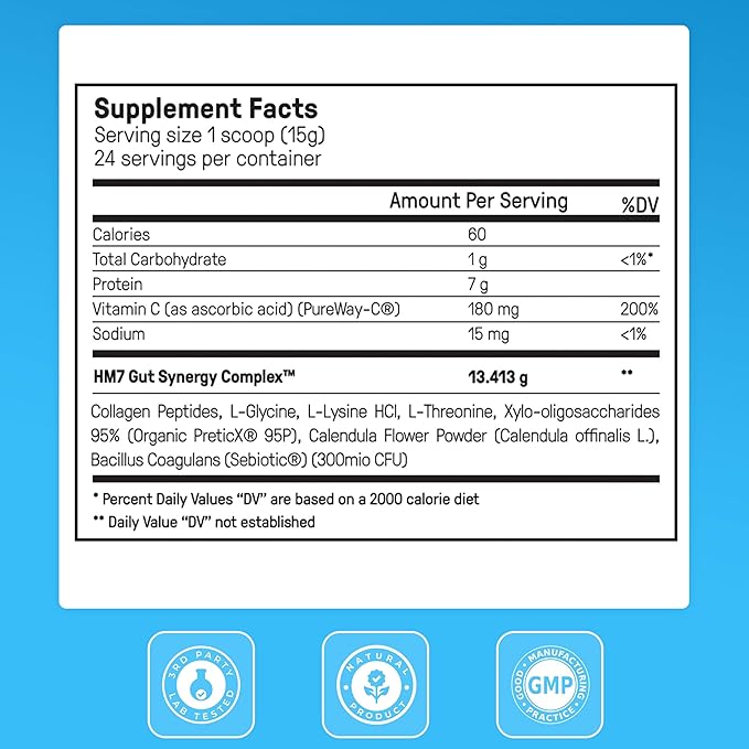 Happy Mammoth Gut Health Kit with Complete Gut Repair Powder and Ultimate Craving Control Capsules Supports Digestion Metabolism and Healthy Appetite Management 2-Piece Set