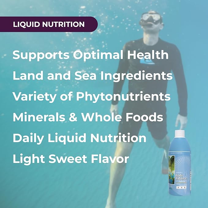 Youngevity Body Balance Land &amp Sea Plant Based Nutrition - Sea Vegetables Kelp Nori Honey Aloe Vera and More - 75+ Nutrients w/Vitamins Minerals Amino Acids - (32 Fl Oz) (1)