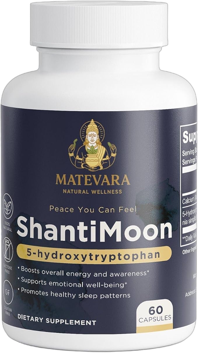 ShantiMoon 5-HTP | Serotonin Support Capsules | 60 Count