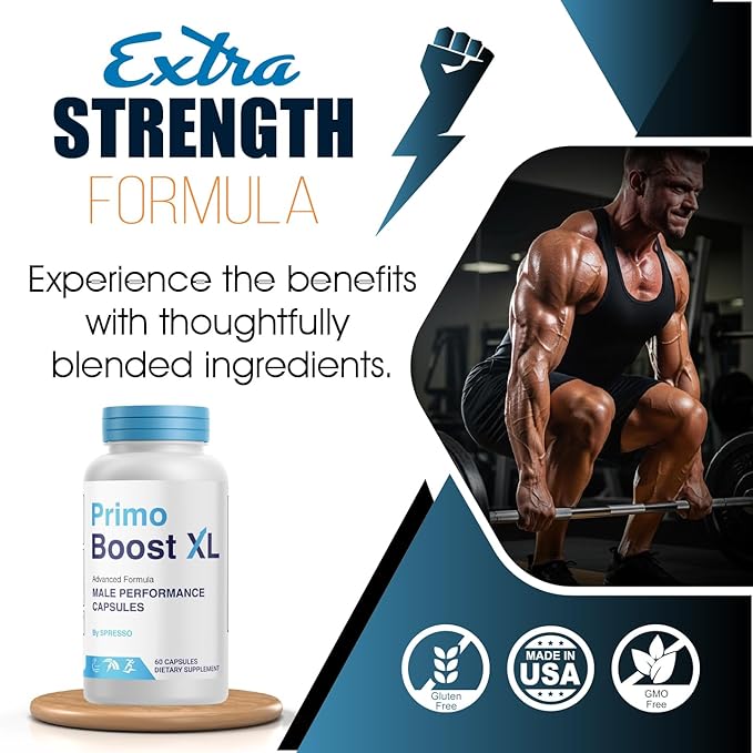 (2 Pack) Primo Boost XL Capsules Advanced PrimoBoost XL Daily Wellness Formula for Maximum Strength &amp Overall Well Being Official Primo BoostXL Supplement Reviews (120 Capsules)
