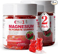 2pack Magnesium Glycinate Gummies 600mg for Sleep &amp Calm Sugar Free Magnesium Gummies for Adults with Vitamin D3 Tart Cherry &amp ChamomileClump-Resistant Formula Third-Party Tested 120 Coun