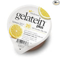 Gelatein Plus Lemon: 20 grams of protein. Ideal for clear liquid diets swallowing difficulties dialysis and oncology. Great pre or post-workout snack. (36 pack)