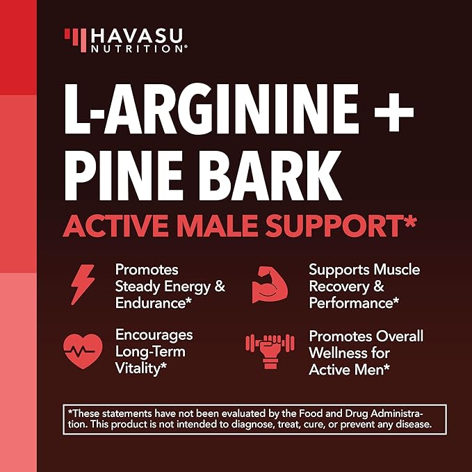 HAVASU NUTRITION Creatine Powder + L-Arginine and Pine Bark: Performance and Recovery Bundle