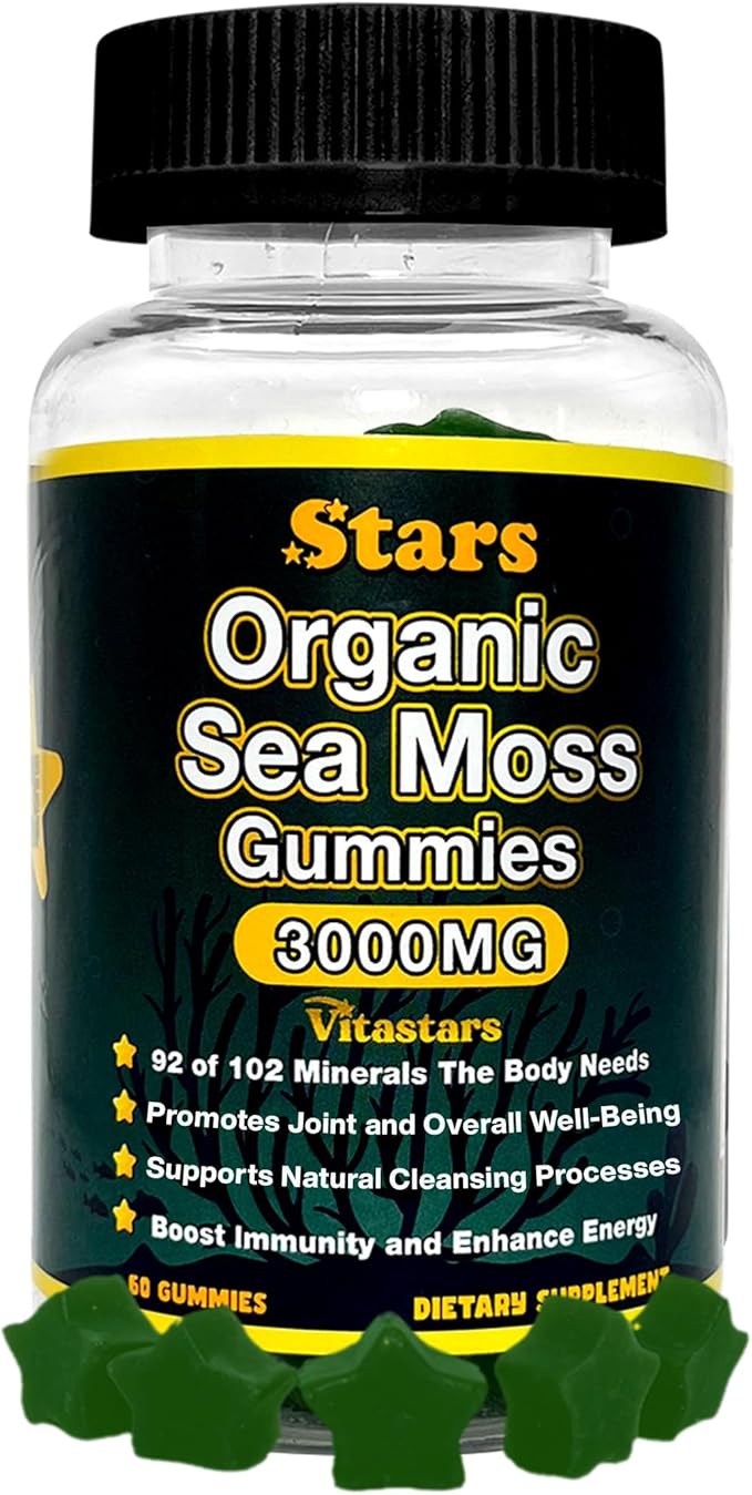 Ultimate Wellness: Organic Sea Moss Gummies &amp Black Seed Oil Honey Gummies Immune Digestive Skin &amp Joint Support Packed with Superfoods Antioxidants &amp Vitamins for Men &amp Women 12