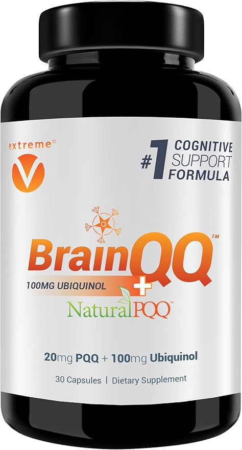 BrainQQ Get Smart! Enhanced HIGH Absorption Nootropic Brain Formula-Concentration Focus Clarity &amp Memory Peak Performance. 100mg of Ubiquinol (QH) Plus Natural PQQ 20mg