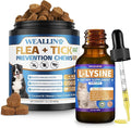 Flea and Tick Prevention for Dogs &amp L-Lysine Supplement for Cats Immune &amp Respiratory Support for Cats Natural Flea &amp Tick Defense for Dogs Multi-Pet Health Care Bundle