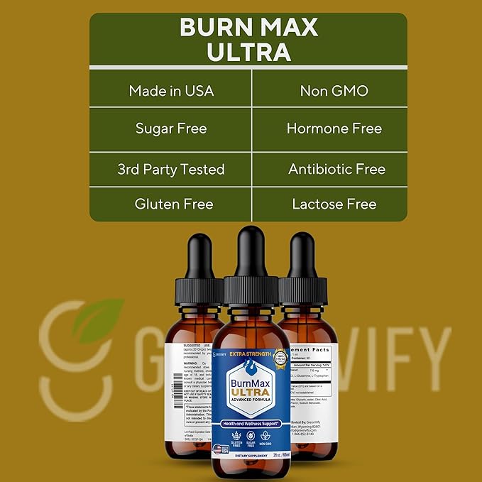 BurnMax Ultra Extra Strength Dietary Supplement Advanced Formula 60 Servings 2 fl oz (1)