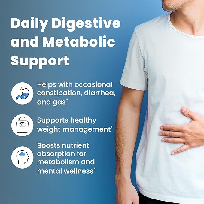 Ombre Metabolic Booster Probiotic - Supports Metabolism Healthy Weight Management &amp Digestion - Energy &amp Gut Health Supplement for Women and Men - 10 Billion CFU Prebiotic Fiber Vegan 30 S
