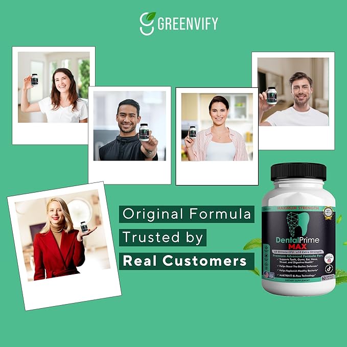 DentalPrime MAX Probiotic Supplement 40 Billion CFU MAKTREK Bi-Pass Technology 60 Capsules 30-Day Supply (1)