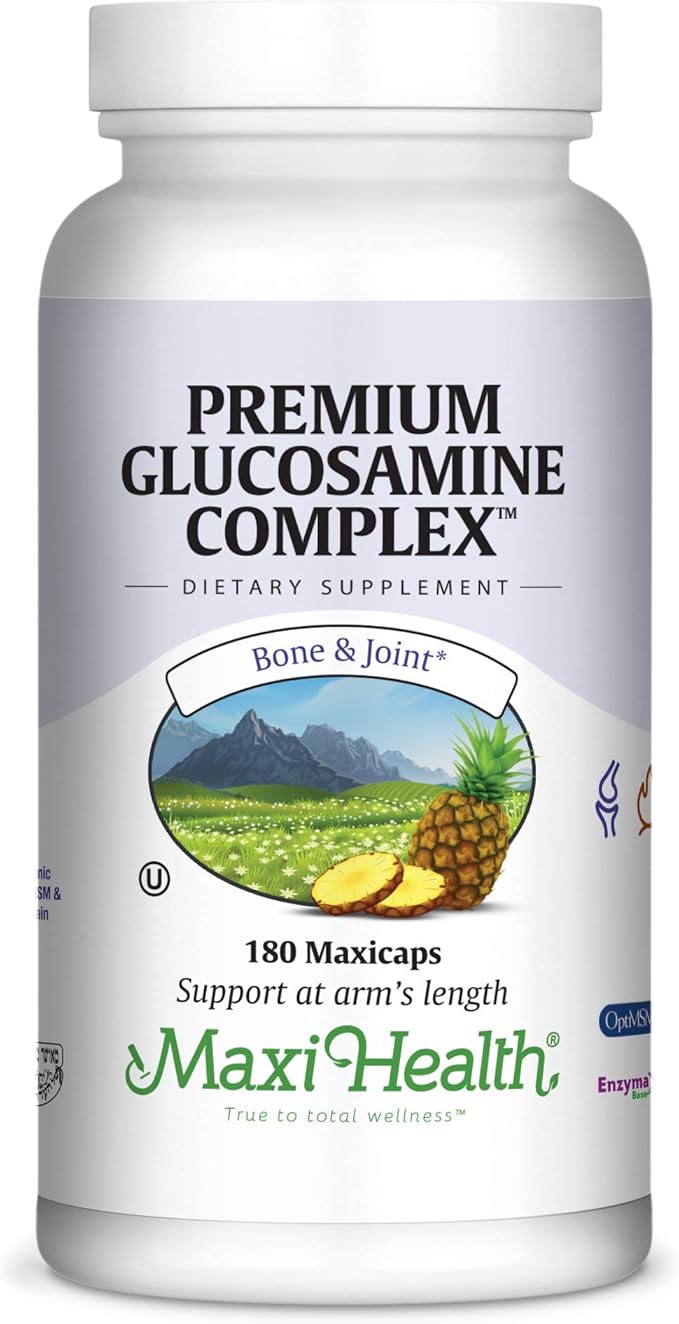 Glucosamine MSM and Hyaluronic Acid with Bromelain Supplement – Joint Support Supplement for Women and Men with Enzymes and Hyaluronic Acid – for Cartilage Joint Health and Flexibility – 180 Count