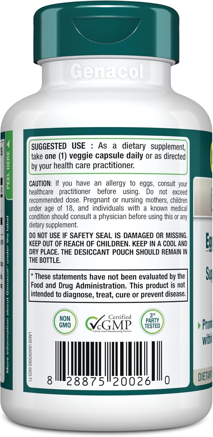 Genacol Ovoflex – Natural Eggshell Membrane Supplement Support Healthy Joints &amp Flexibility Vegetarian Solution for Joint Care Results in 7 Days Value Pack 60 Capsules (60-Day Supply)