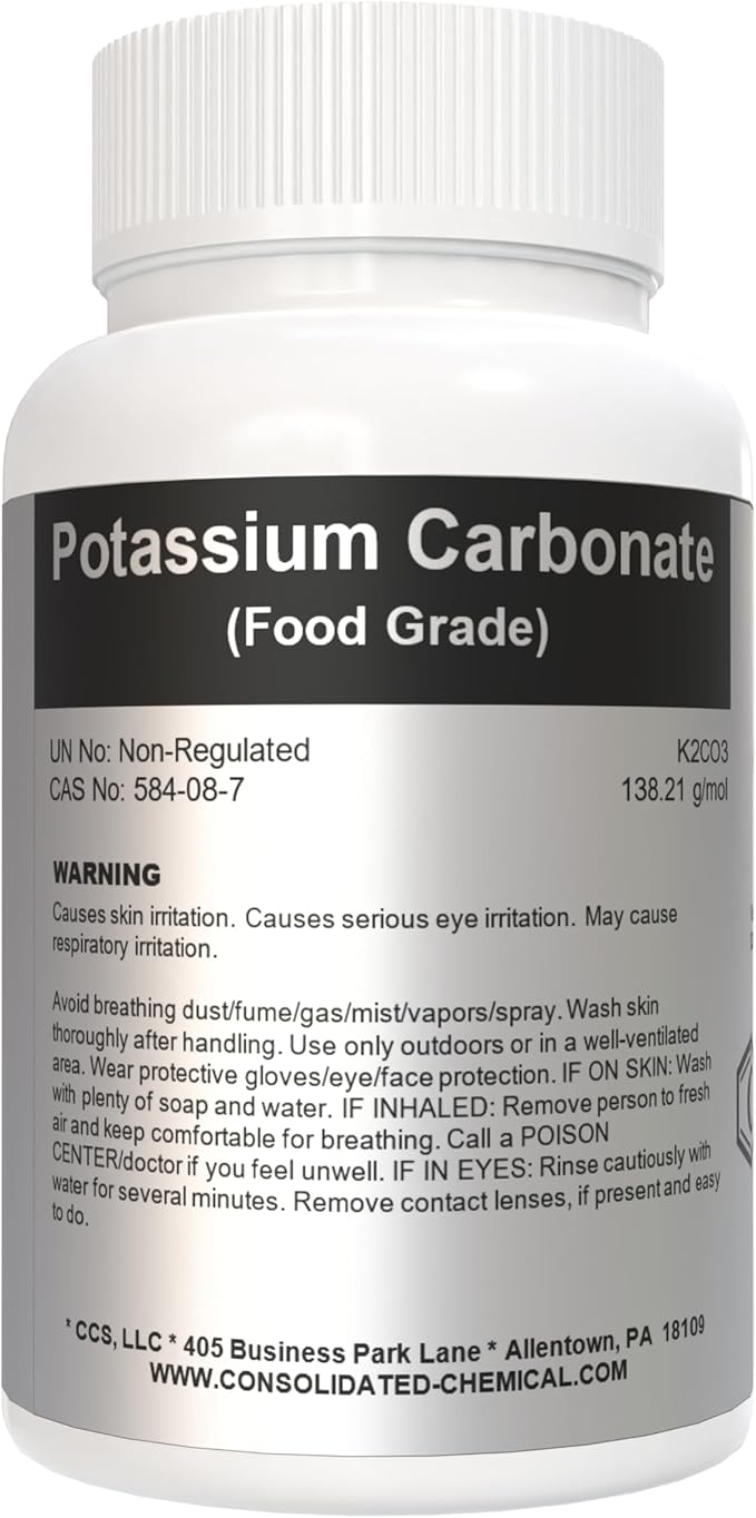 Potassium Carbonate (E501) - 1kg (2.2lb)