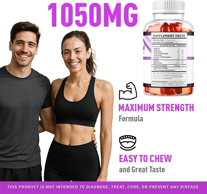 (5 Pack) VitaRenew Gummies - Original VitaRenew Advanced 1050MG Formula - Maximum Strength Supplement Gummy Official Formula Vita Renew All Natural Overall Wellness Support 300 Gummies for 5 Months