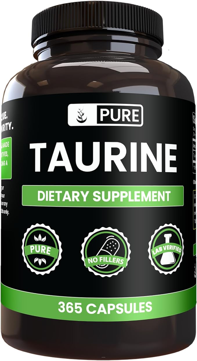 Pure Original Ingredients Taurine (365 Capsules) No Magnesium Or Rice Fillers Always Pure Lab Verified