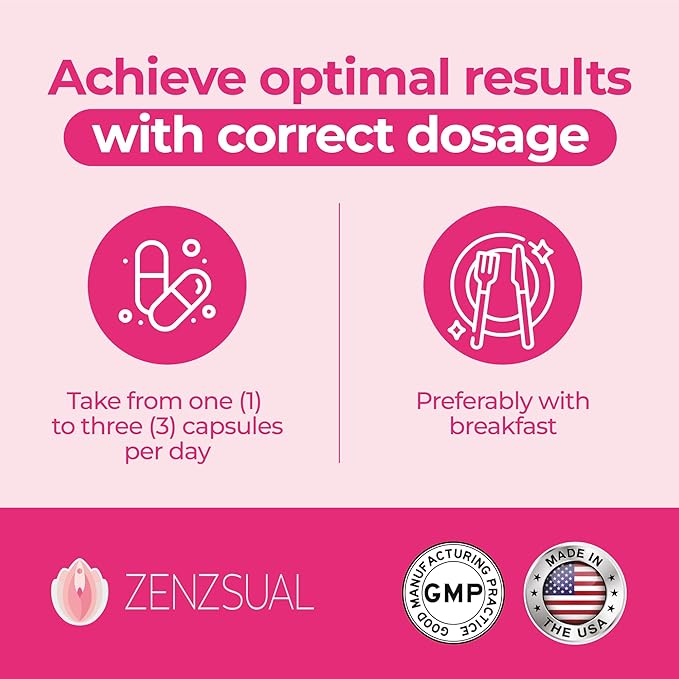 ZENZSUAL Libizenzs – Plant-Based Energy Support Supplement for Women – Caffeine-Free with Maca Root Ashwagandha &amp Ginseng – Supports Daily Stamina Focus &amp Well-Being – 90 Vegan Capsules