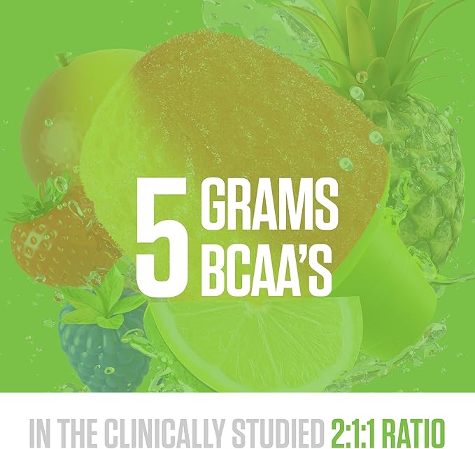 RYSE BCAA EAA Powder - Tropical Snocone - 5g Branched Chain Amino Acids 3g Essential Aminos Sugar-Free Electrolytes for Pre &amp Post Workout Muscle Recovery Hydration and Strength - 30 Servings