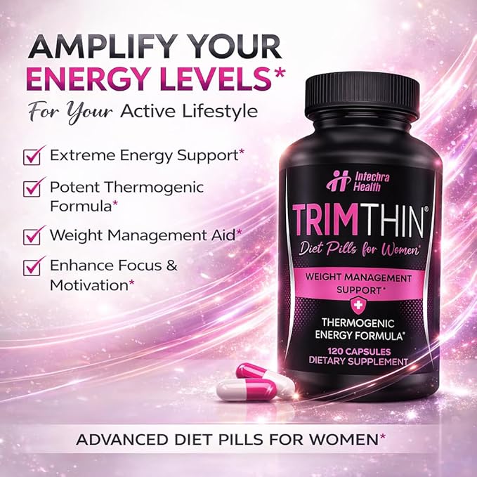 Diet Pills for Women - NEW Thermogenic Energy Formula for Weight Management -Manufactured in the USA 120 Capsules