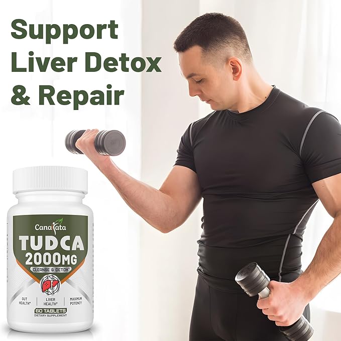 TUDCA Liver Supplements 2000mg - Strong Bile Salts Support Liver Detox &amp Cleanse - Liver and Gallbladder Health Formula-Easy to Swallow Tablets-60 Days Supply