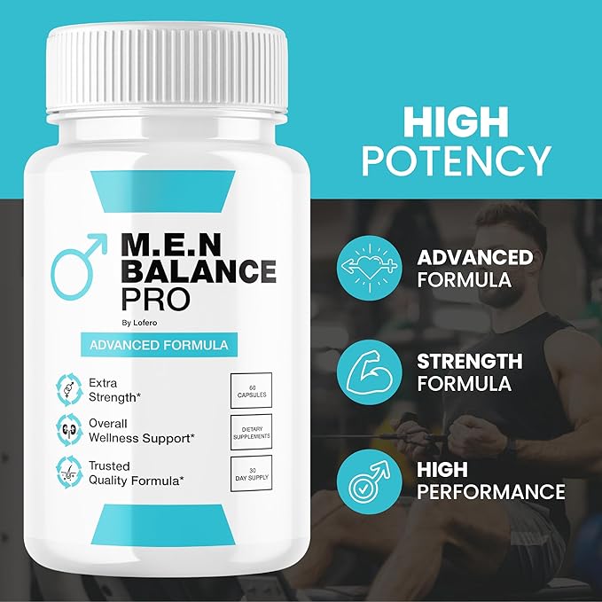MEN Balance Pro Capsules M.E.N Max Triple Action Formula Capsulas Pills Mens Multivitamins Premium Natural Advanced Maximum Strength Pastillas Health Wellness Supplement Support Reviews (60 capsules)