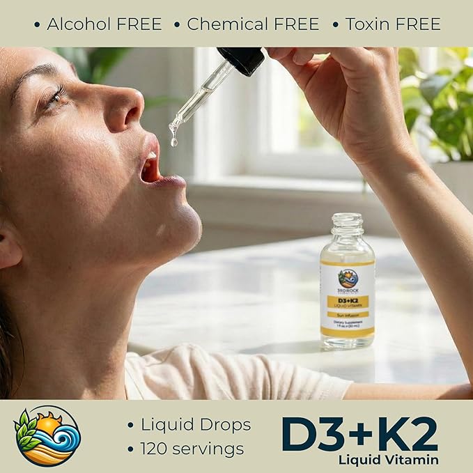 3rd Rock Essentials Vitamin D3 4000 IU + K2 MK-7 Liquid Drops – High Absorption Chelated Formula – 600 Drops (4 Month Supply) – Bone Immune &amp Calcium Support – Non-GMO Gluten Free Supplement