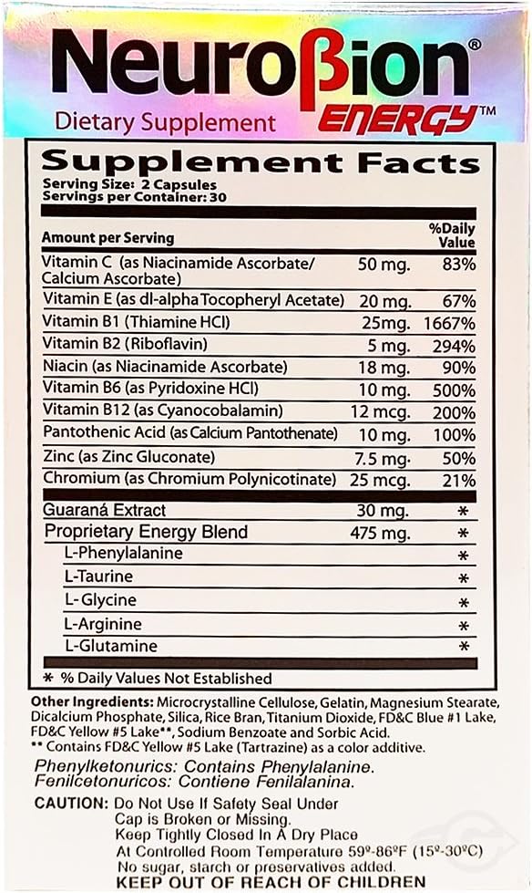 Neurobion Energy Amino Acids 60 Count (Pack of 3)