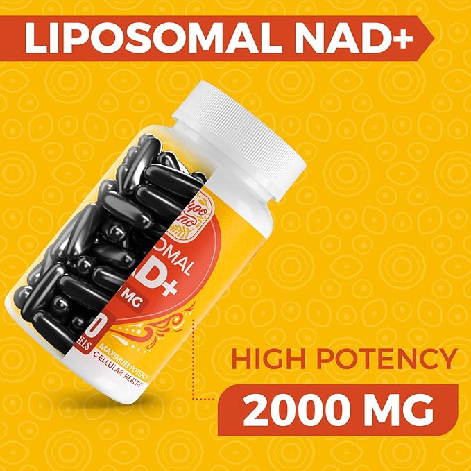 2000 MG NAD Supplement Liposomal NAD+ with High Absorption More Efficient Than Nicotinamide Riboside Pure &amp Plus Boosting Supplement Aging Defense Metabolism &amp Cellular 120 softgels