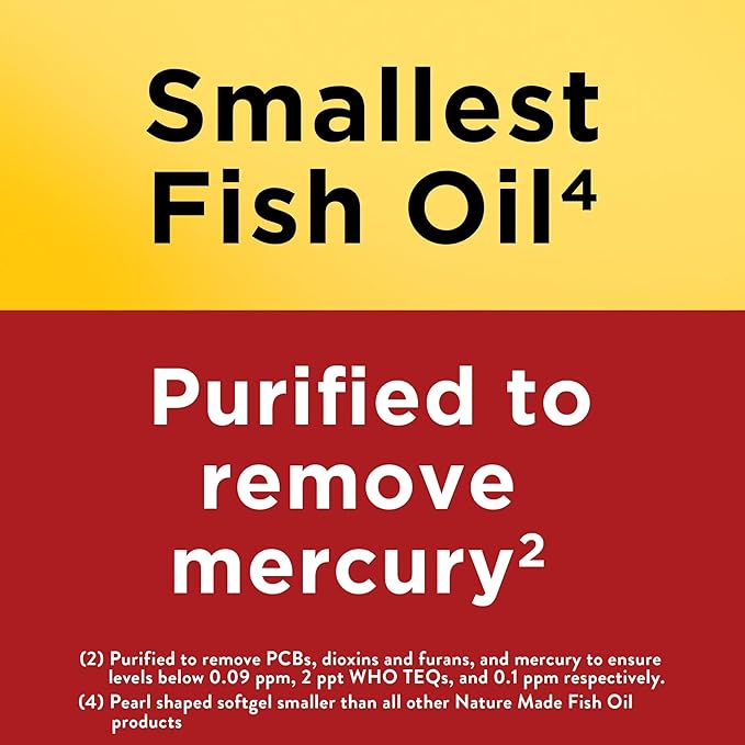 Nature Made Omega 3 Fish Oil Supplements 550mg Per Serving Fish Oil Omega 3 Supplements as Ethyl Esters for Healthy Heart Support 300 Softgels 100 Day Supply
